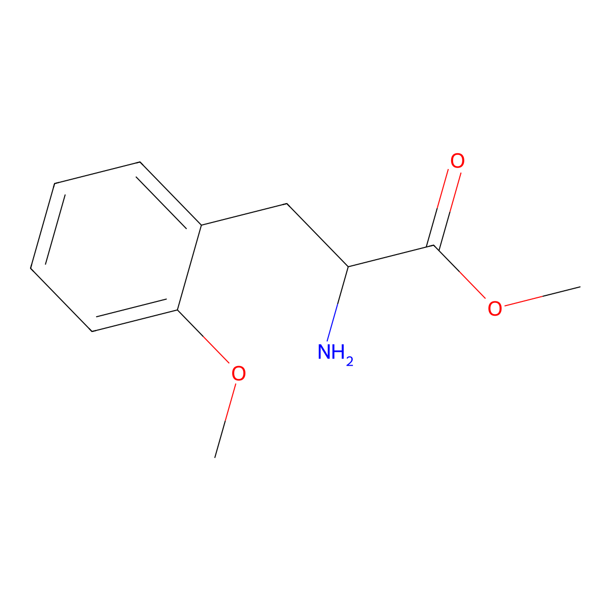Methyl 2-amino-3-(2-methoxyphenyl)propanoate molecular structure, CAS 170456-65-2