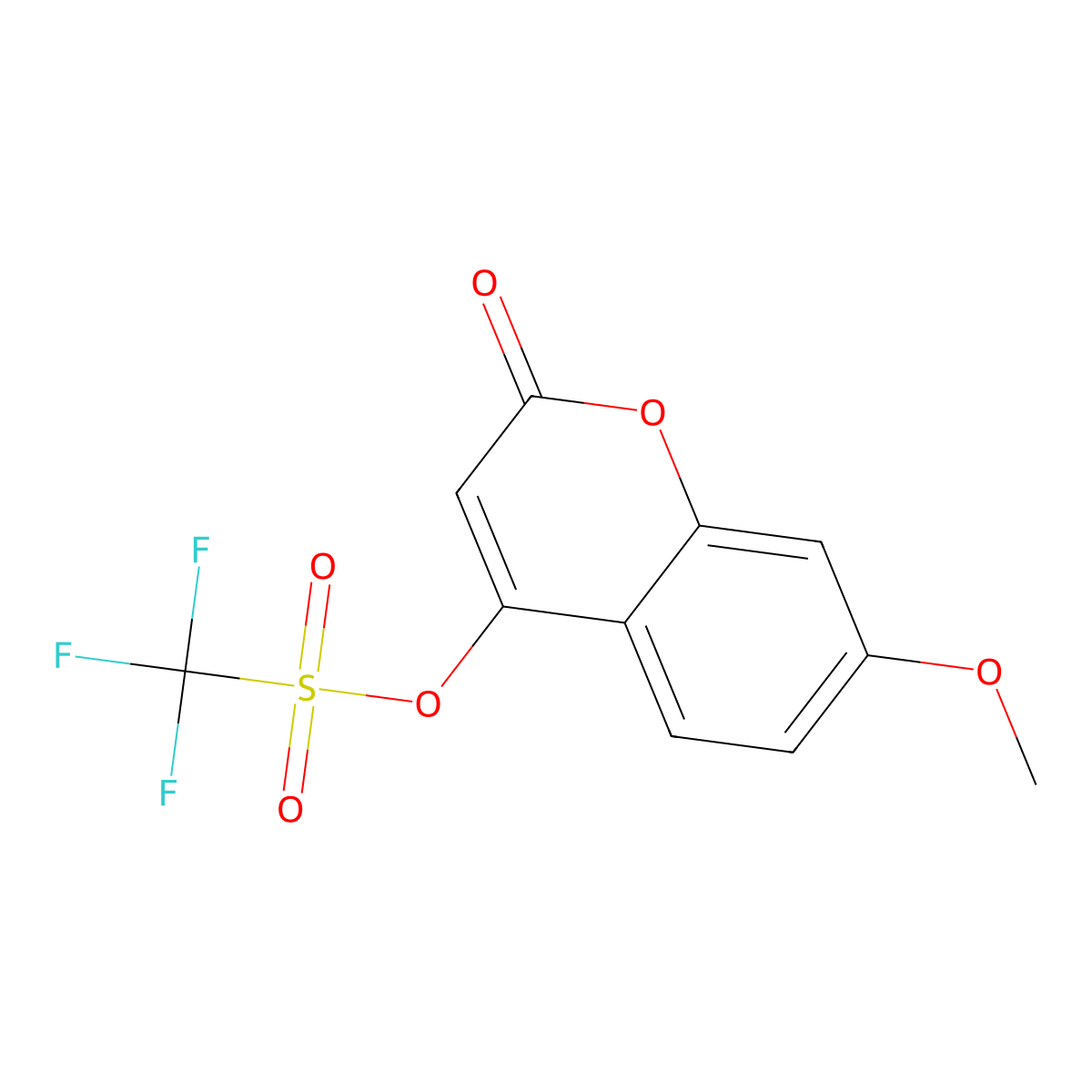 7-methoxy-2-oxo-2H-chromen-4-yl trifluoromethanesulfonate molecular structure, CAS 170456-81-2