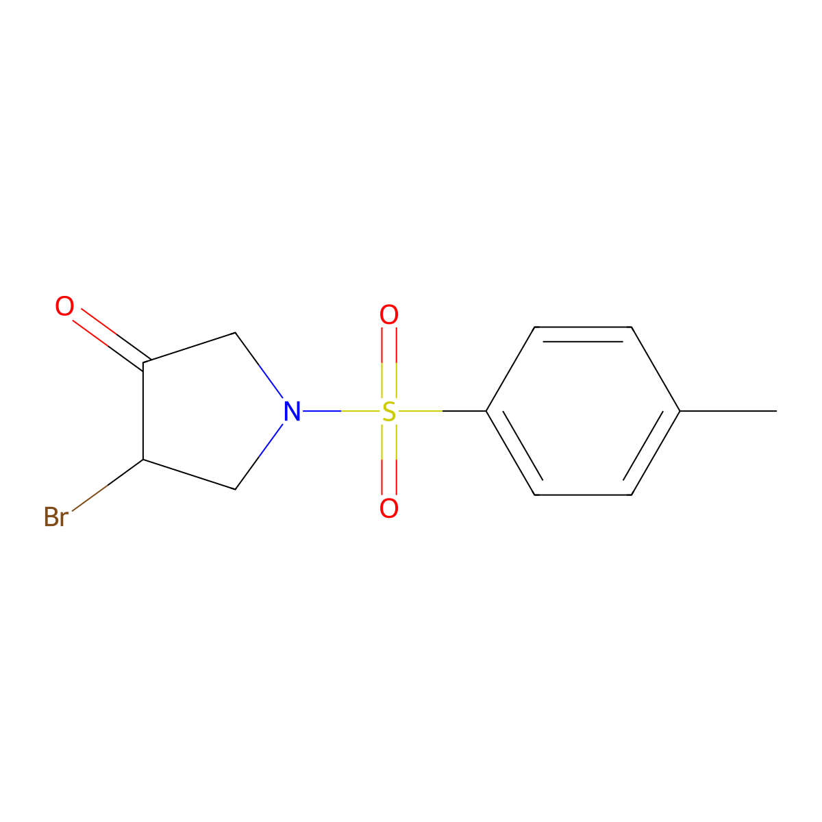 4-Bromo-1-tosylpyrrolidin-3-one molecular structure, CAS 170456-82-3