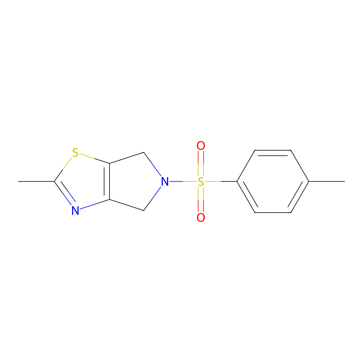 2-Methyl-5-tosyl-5,6-dihydro-4H-pyrrolo[3,4-d]thiazole molecular structure, CAS 170456-89-0