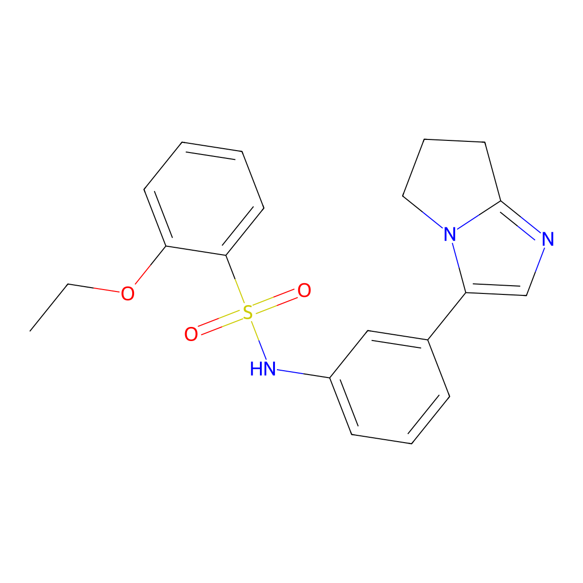 N-(3-(6,7-dihydro-5H-pyrrolo[1,2-a]imidazol-3-yl)phenyl)-2-ethoxybenzenesulfonamide molecular structure, CAS 1704571-09-4