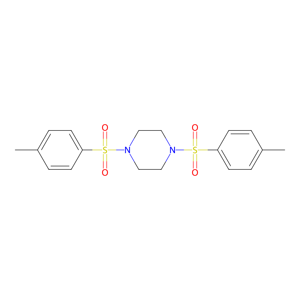 1,4-Ditosylpiperazine molecular structure, CAS 17046-84-3