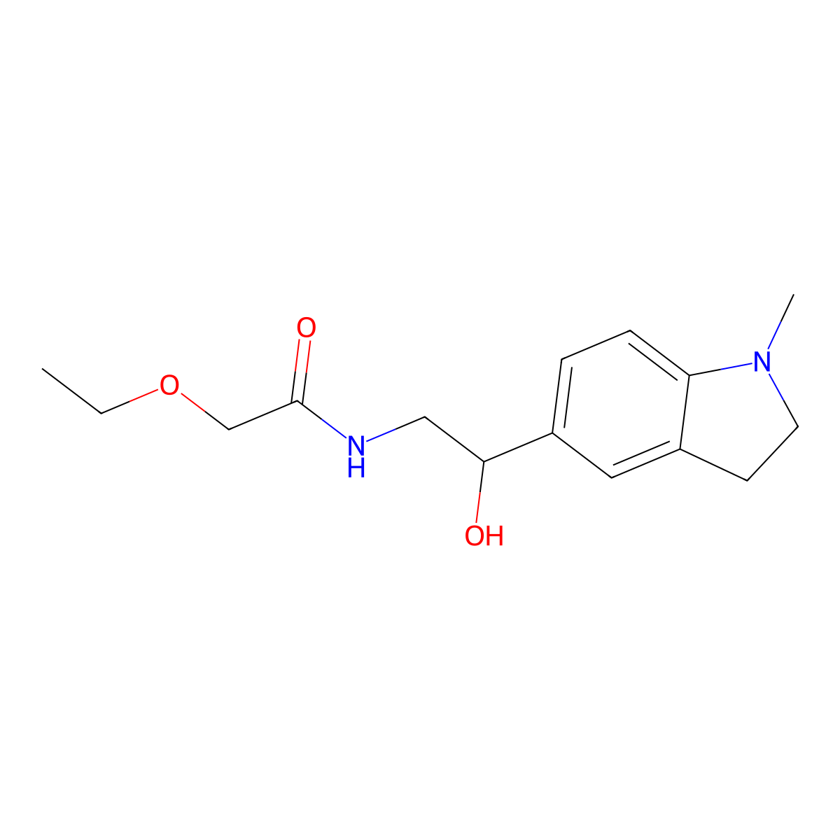 2-ethoxy-N-(2-hydroxy-2-(1-methylindolin-5-yl)ethyl)acetamide molecular structure, CAS 1704610-02-5