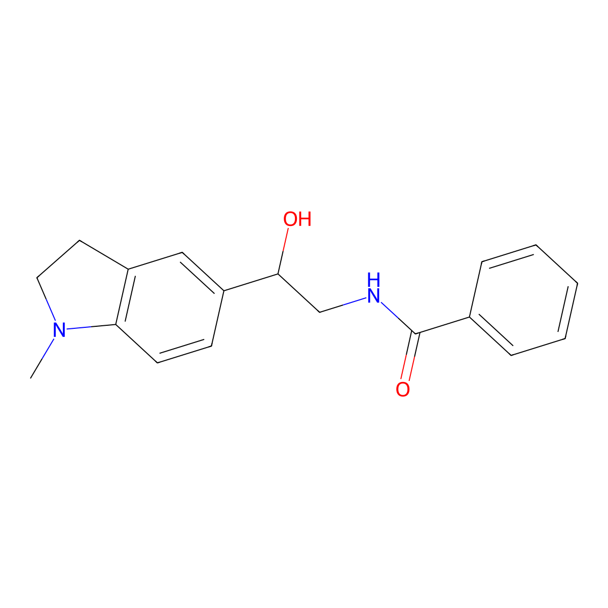 N-(2-hydroxy-2-(1-methylindolin-5-yl)ethyl)benzamide molecular structure, CAS 1704610-05-8