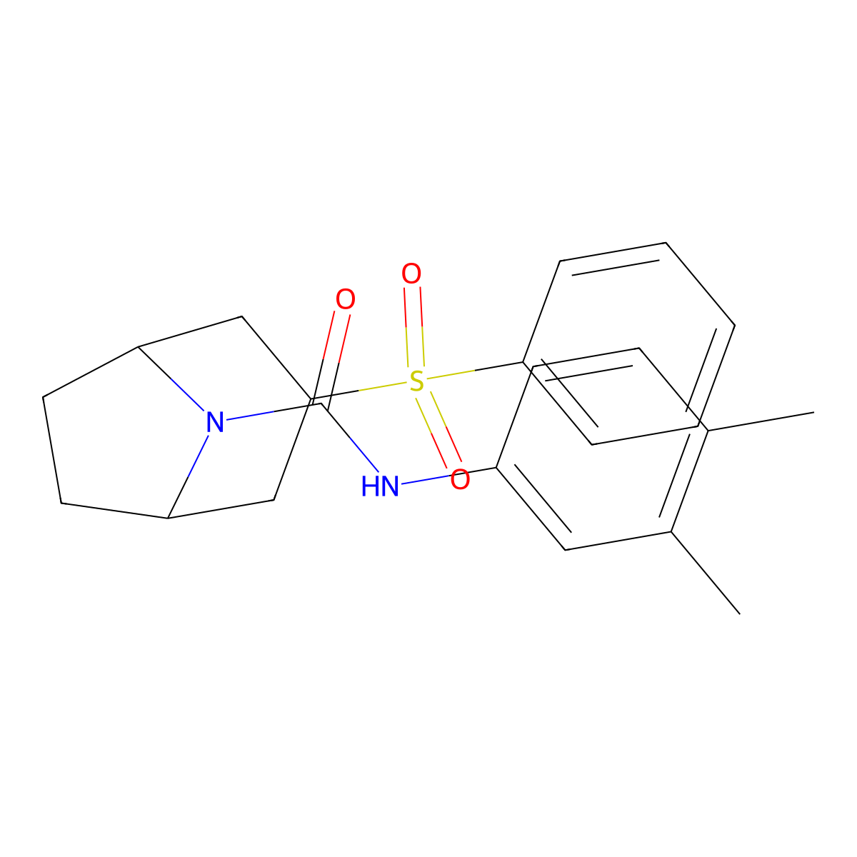 3-(benzenesulfonyl)-N-(3,4-dimethylphenyl)-8-azabicyclo[3.2.1]octane-8-carboxamide molecular structure, CAS 1704612-17-8