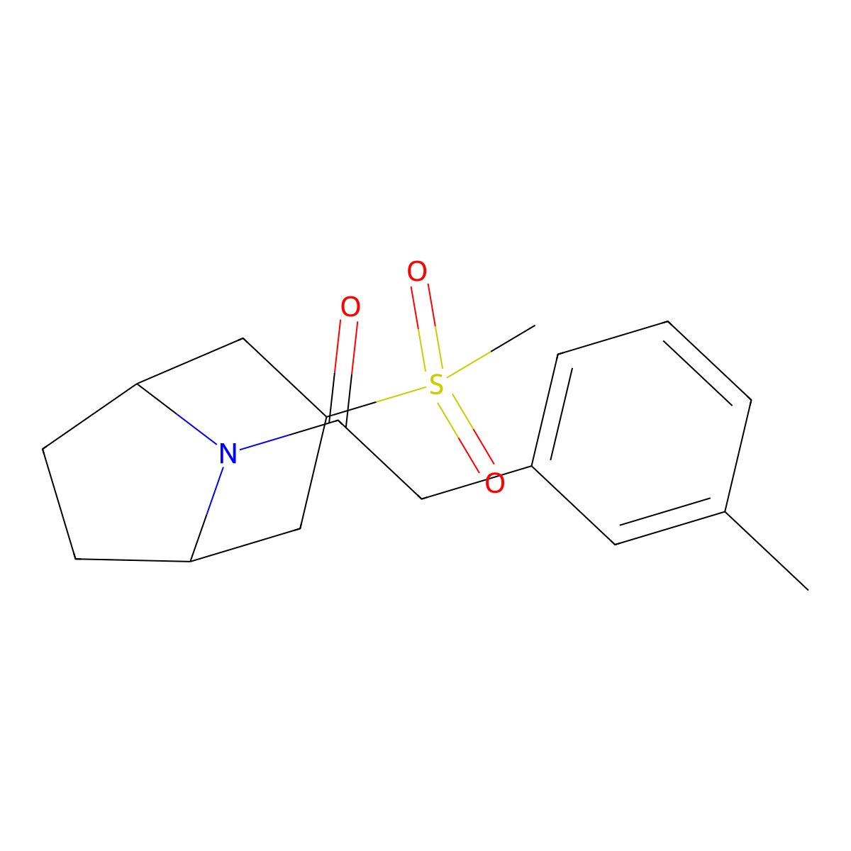 1-((1R,5S)-3-(methylsulfonyl)-8-azabicyclo[3.2.1]octan-8-yl)-2-(m-tolyl)ethanone molecular structure, CAS 1704615-04-2