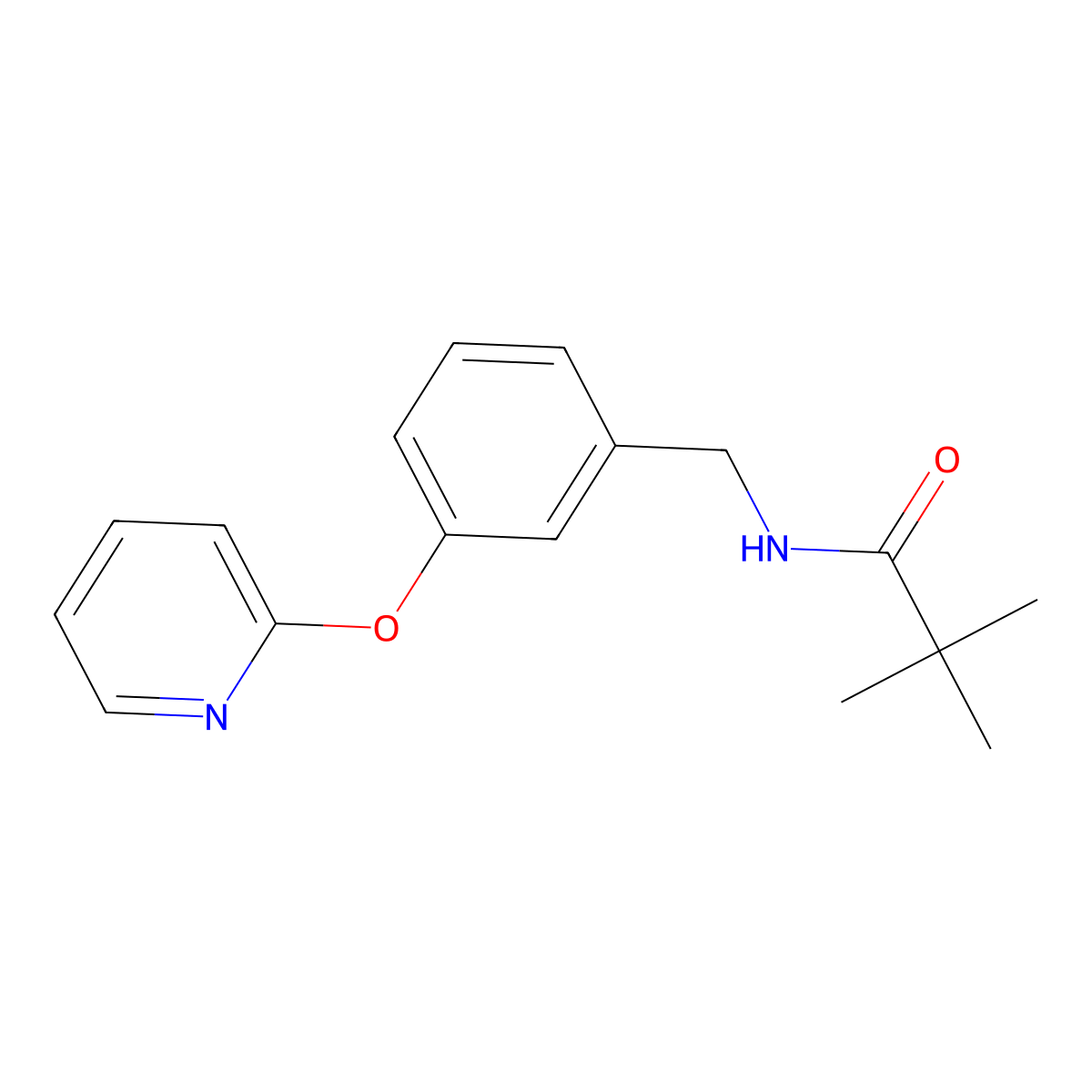 N-(3-(pyridin-2-yloxy)benzyl)pivalamide molecular structure, CAS 1704619-65-7