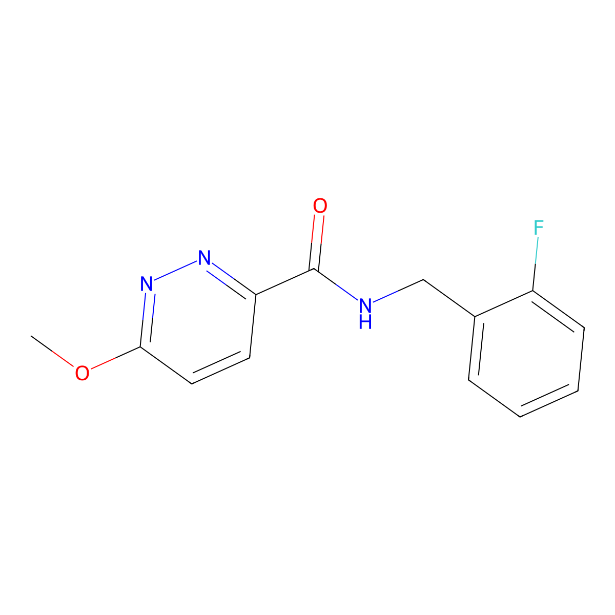 N-[(2-fluorophenyl)methyl]-6-methoxypyridazine-3-carboxamide molecular structure, CAS 1704626-41-4