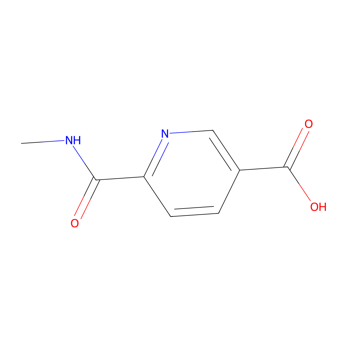 6-(Methylcarbamoyl)pyridine-3-carboxylic acid molecular structure, CAS 170464-32-1