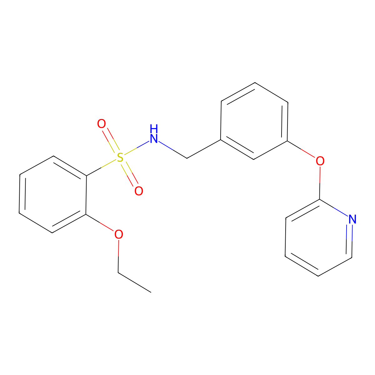2-ethoxy-N-(3-(pyridin-2-yloxy)benzyl)benzenesulfonamide molecular structure, CAS 1704660-37-6