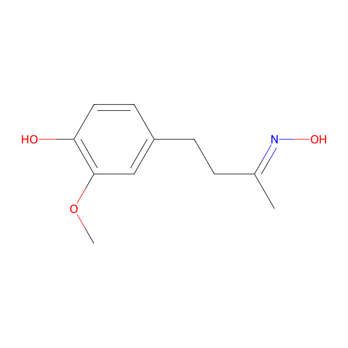 4-(3-Hydroxyiminobutyl)-2-methoxyphenol molecular structure, CAS 170467-02-4