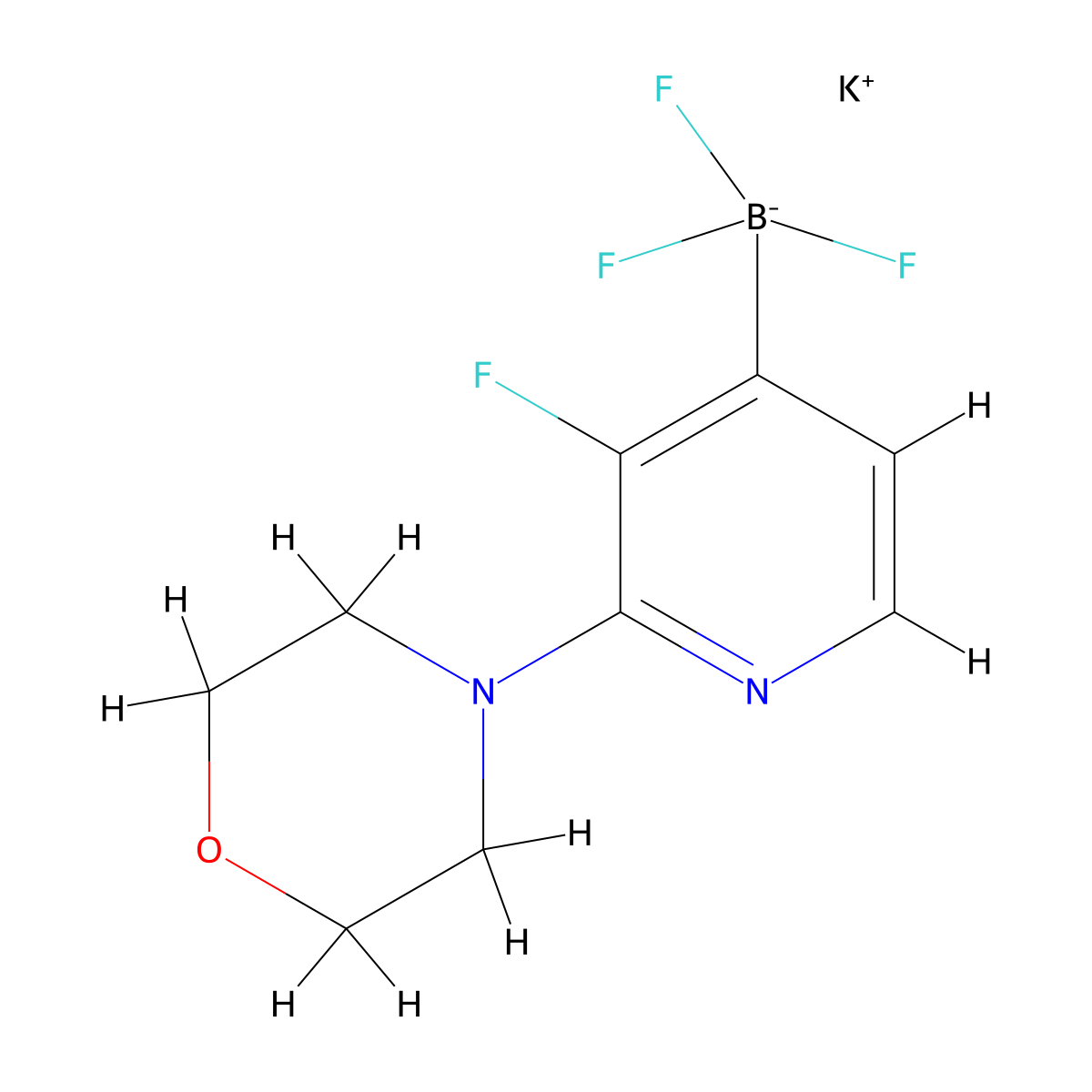 Potassium trifluoro(3-fluoro-2-morpholinopyridin-4-yl)borate molecular structure, CAS 1704704-31-3