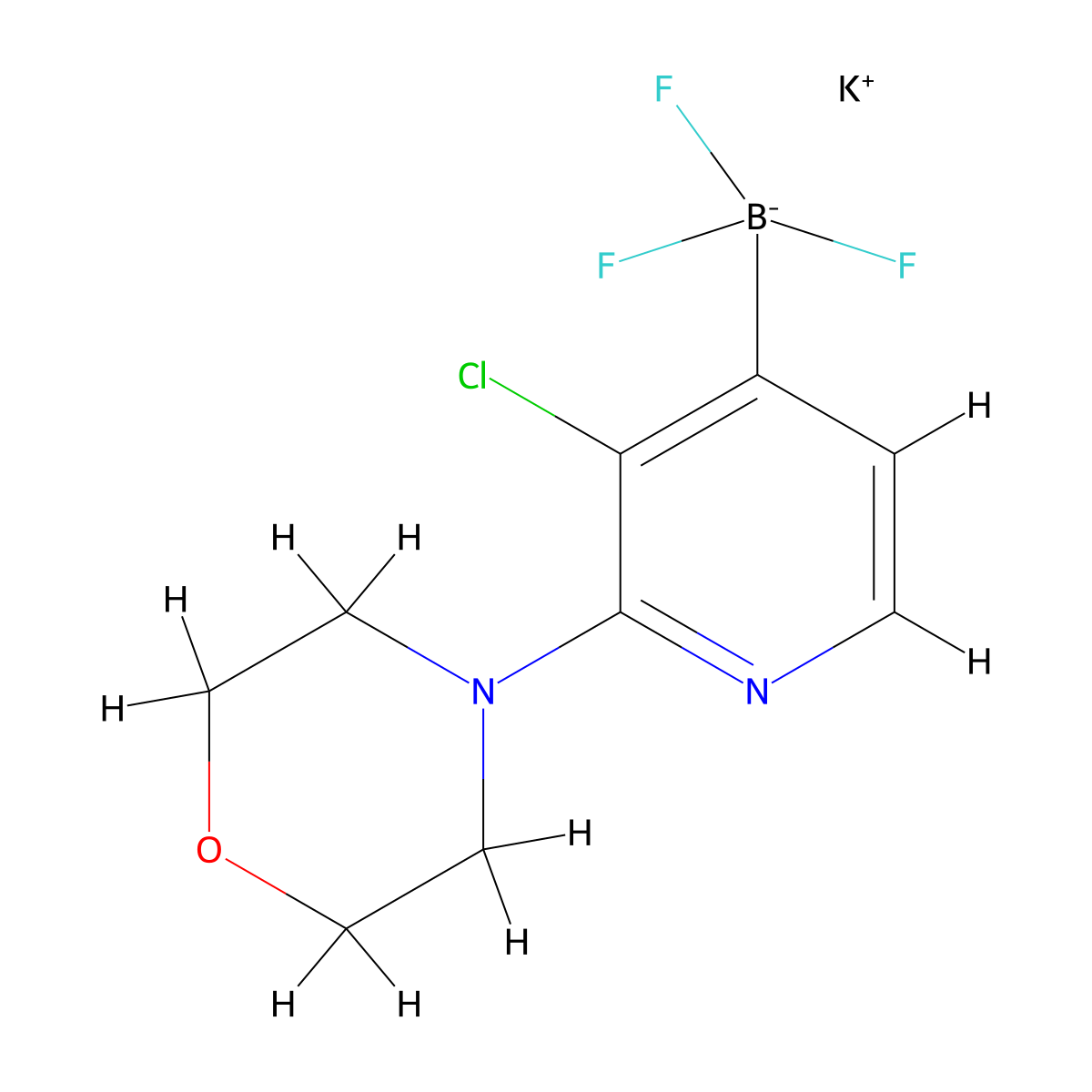 Potassium (3-chloro-2-morpholinopyridin-4-yl)trifluoroborate molecular structure, CAS 1704704-32-4