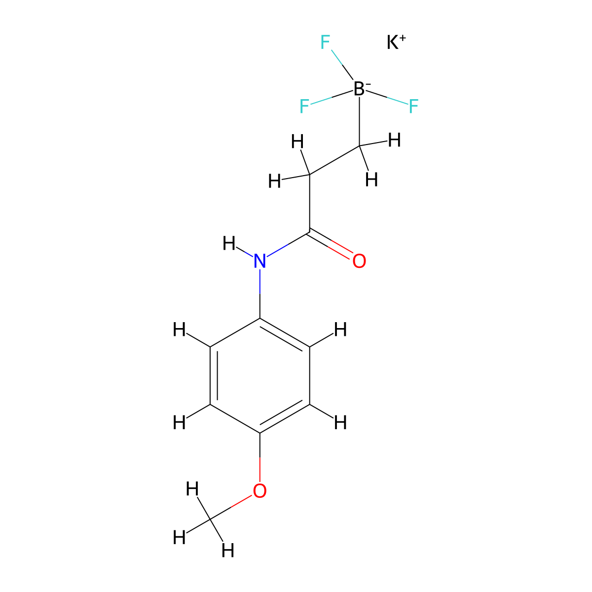 Potassium trifluoro(3-((4-methoxyphenyl)amino)-3-oxopropyl)borate molecular structure, CAS 1704705-14-5