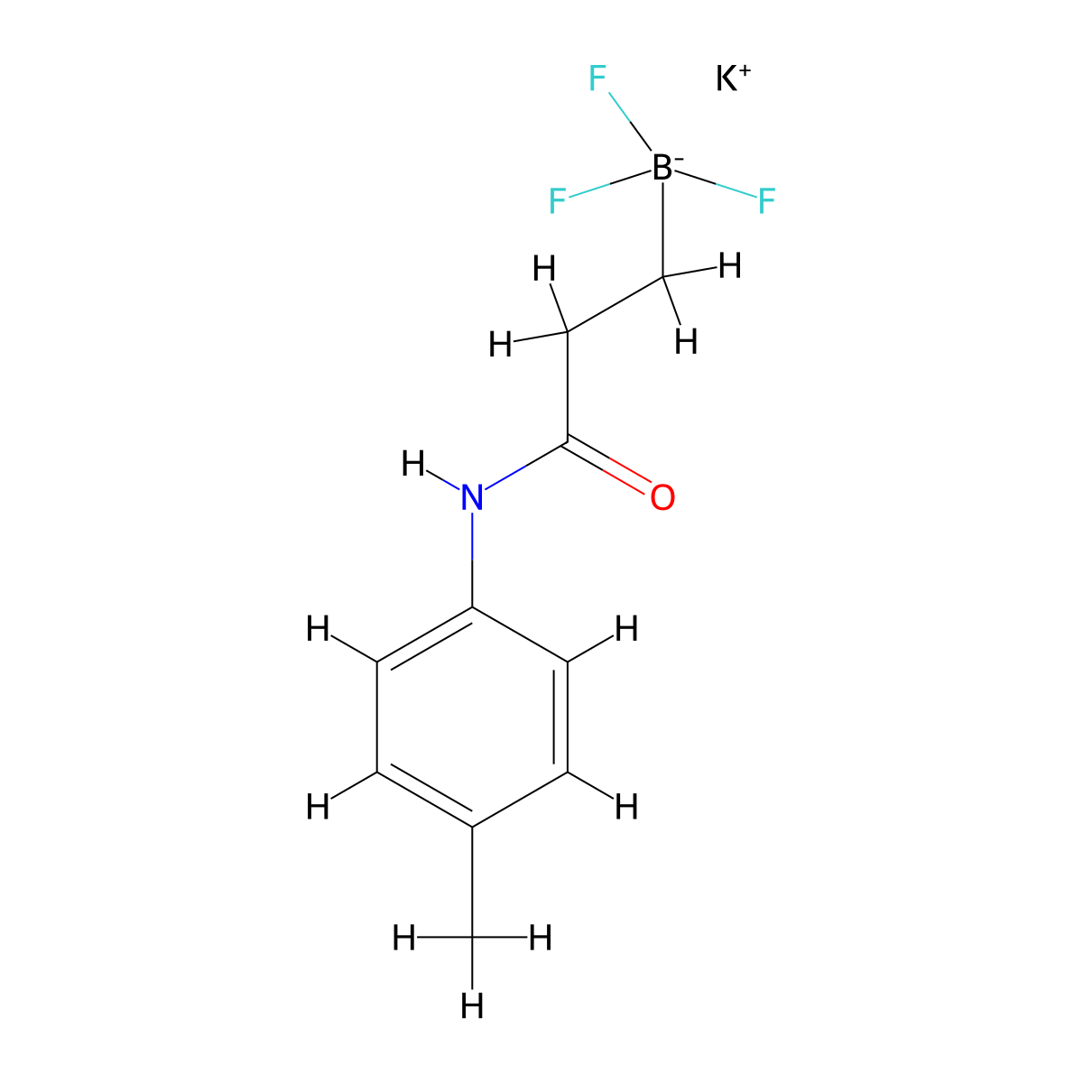 Potassium trifluoro(3-oxo-3-(p-tolylamino)propyl)borate molecular structure, CAS 1704705-15-6