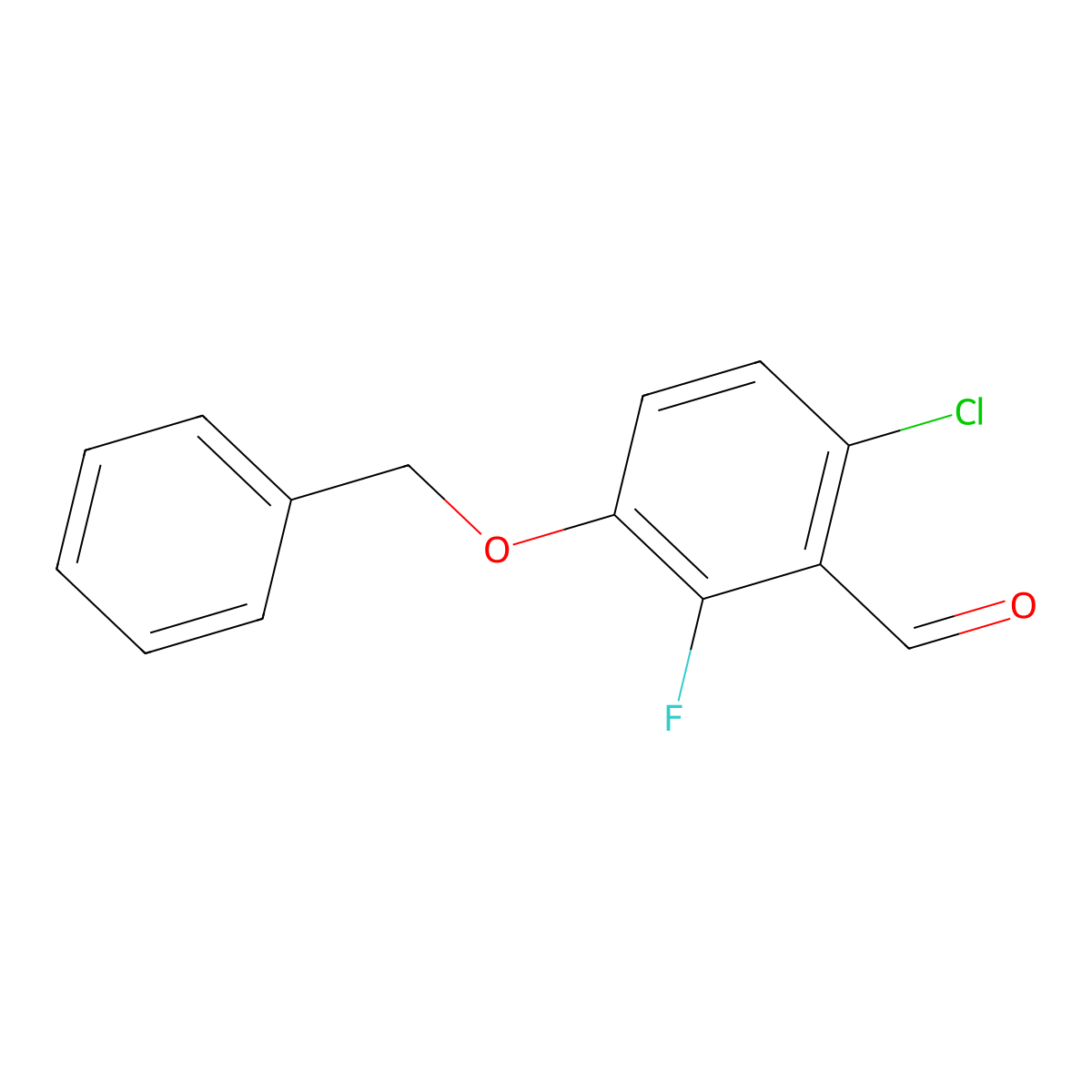 3-(Benzyloxy)-6-chloro-2-fluorobenzaldehyde molecular structure, CAS 1704729-78-1