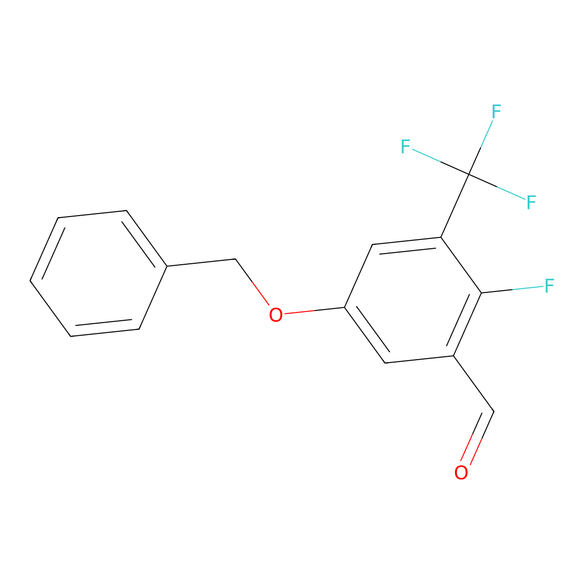 5-(Benzyloxy)-2-fluoro-3-(trifluoromethyl)benzaldehyde molecular structure, CAS 1704729-98-5