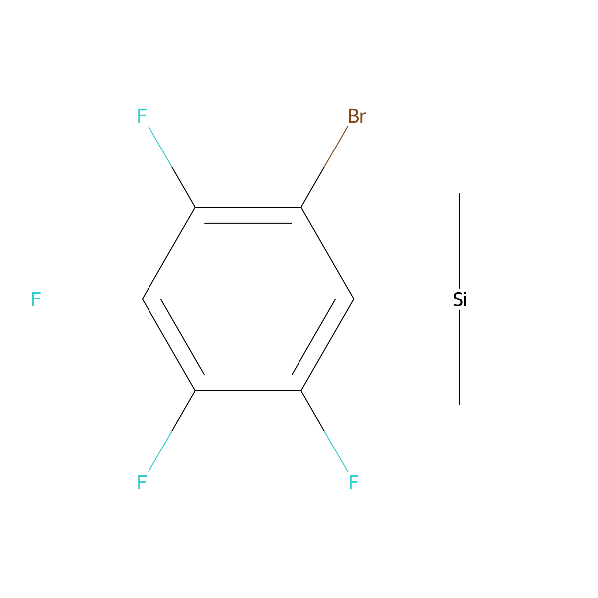 (2-Bromo-3,4,5,6-tetrafluorophenyl)(trimethyl)silane molecular structure, CAS 17048-07-6