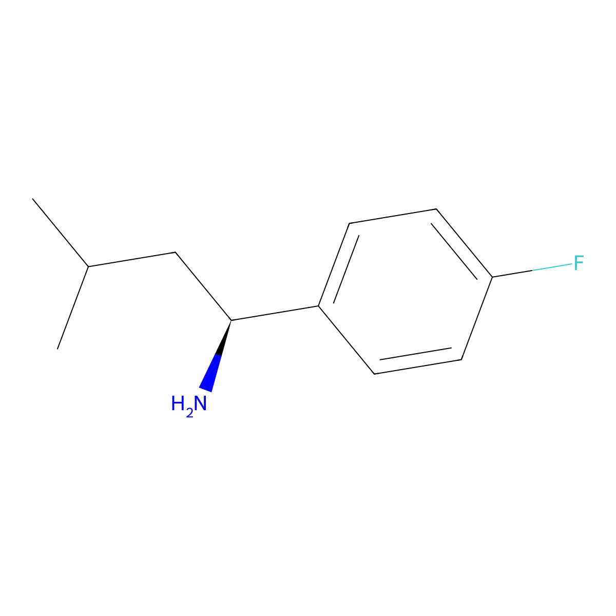 (S)-1-(4-Fluorophenyl)-3-methylbutan-1-amine molecular structure, CAS 1704825-87-5