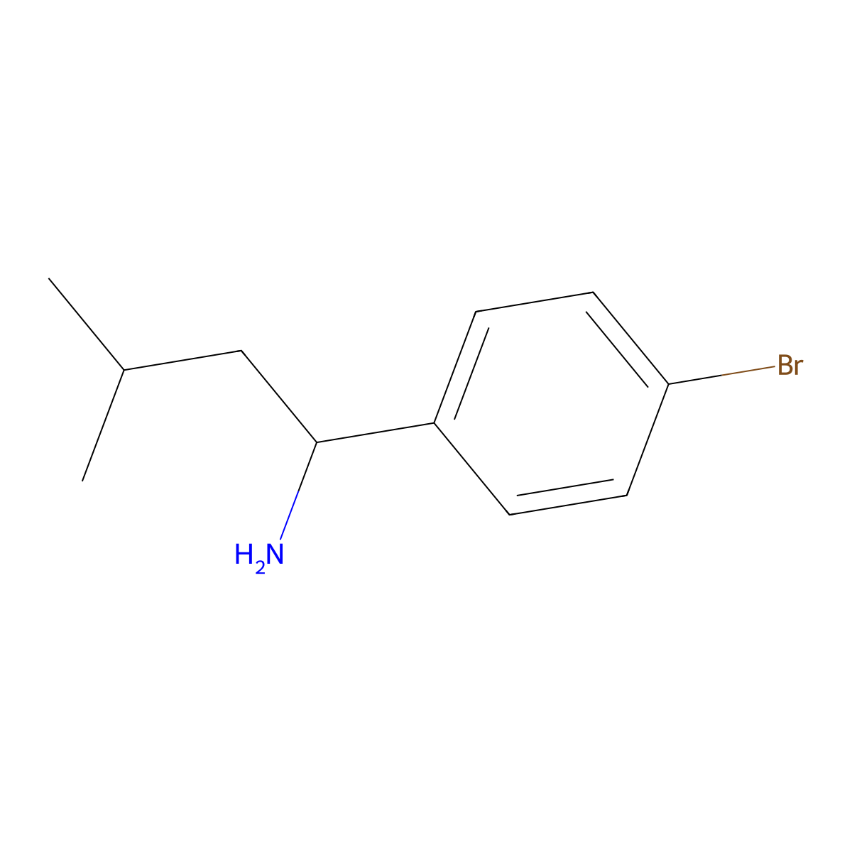 (R)-1-(4-Bromophenyl)-3-methylbutan-1-amine molecular structure, CAS 1704838-06-1