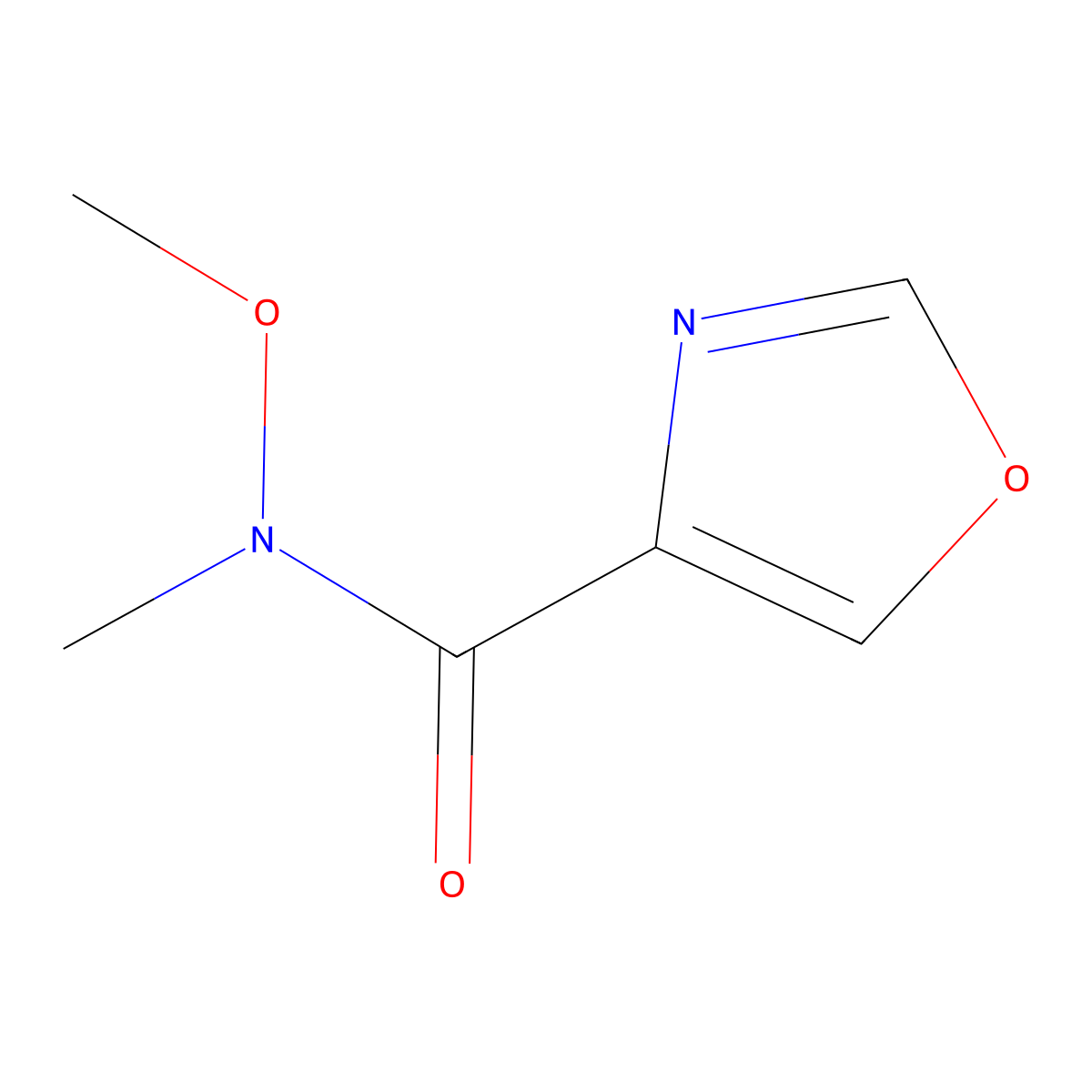 N-Methoxy-N-methyloxazole-4-carboxamide molecular structure, CAS 170486-48-3