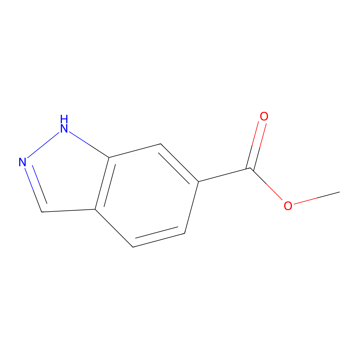 methyl 1H-indazole-6-carboxylate molecular structure, CAS 170487-40-8