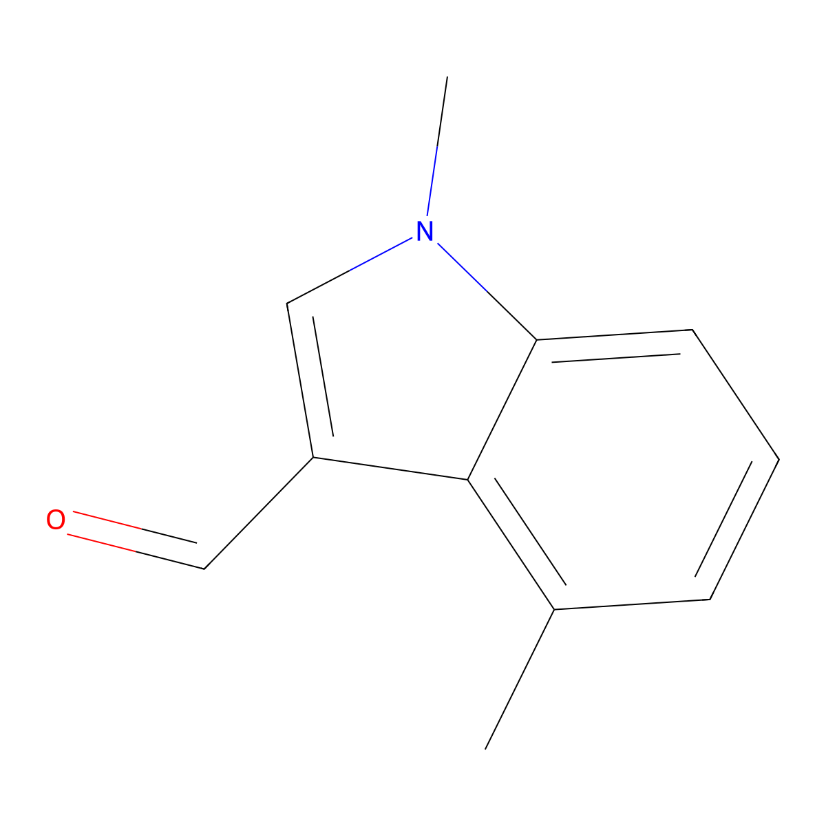 1,4-Dimethyl-1H-indole-3-carbaldehyde molecular structure, CAS 170489-16-4