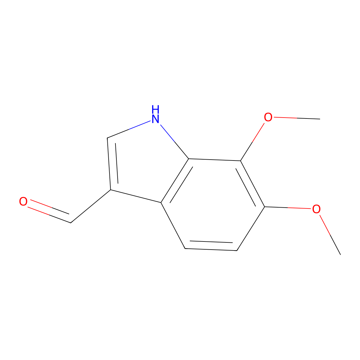 6,7-Dimethoxy-1H-indole-3-carbaldehyde molecular structure, CAS 170489-28-8