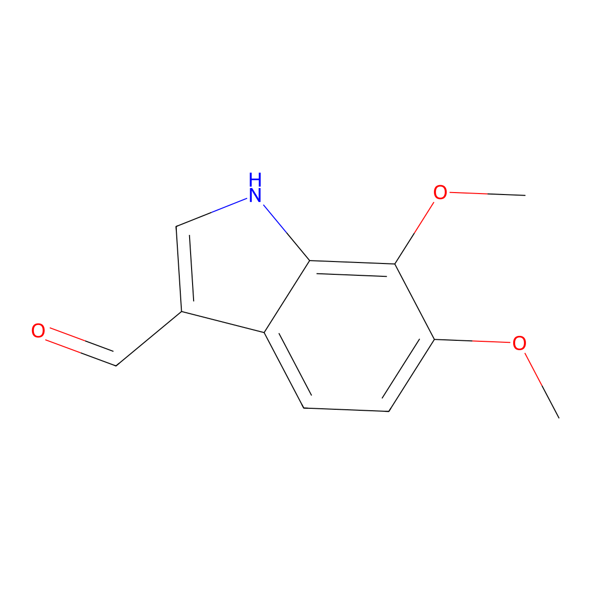 6,7-Dimethoxy-1H-indole-3-carbaldehyde molecular structure, CAS 170489-28-8