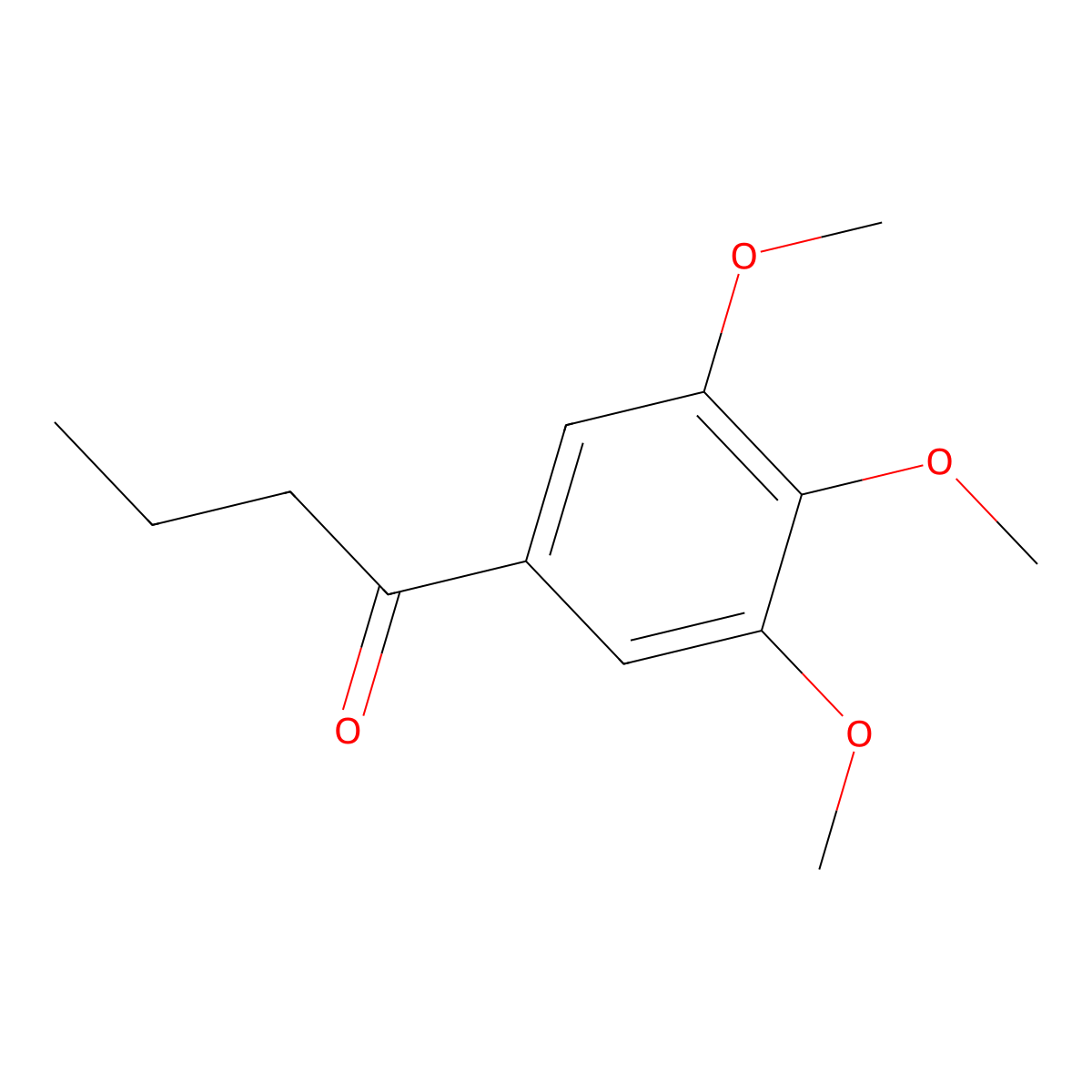 1-(3,4,5-Trimethoxyphenyl)-1-butanone molecular structure, CAS 170489-31-3