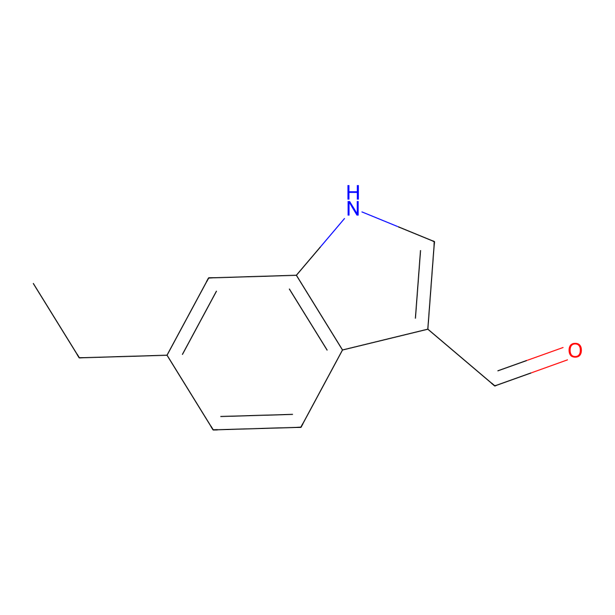 6-Ethyl-1H-indole-3-carbaldehyde molecular structure, CAS 170489-33-5