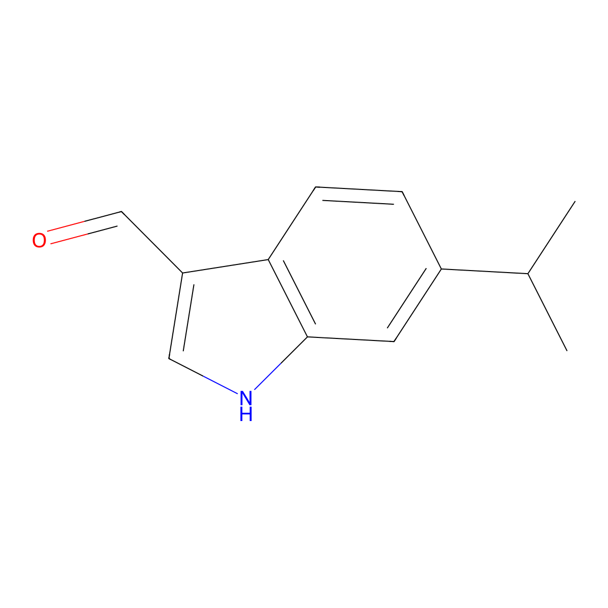 6-Isopropylindole-3-carboxaldehyde molecular structure, CAS 170489-34-6
