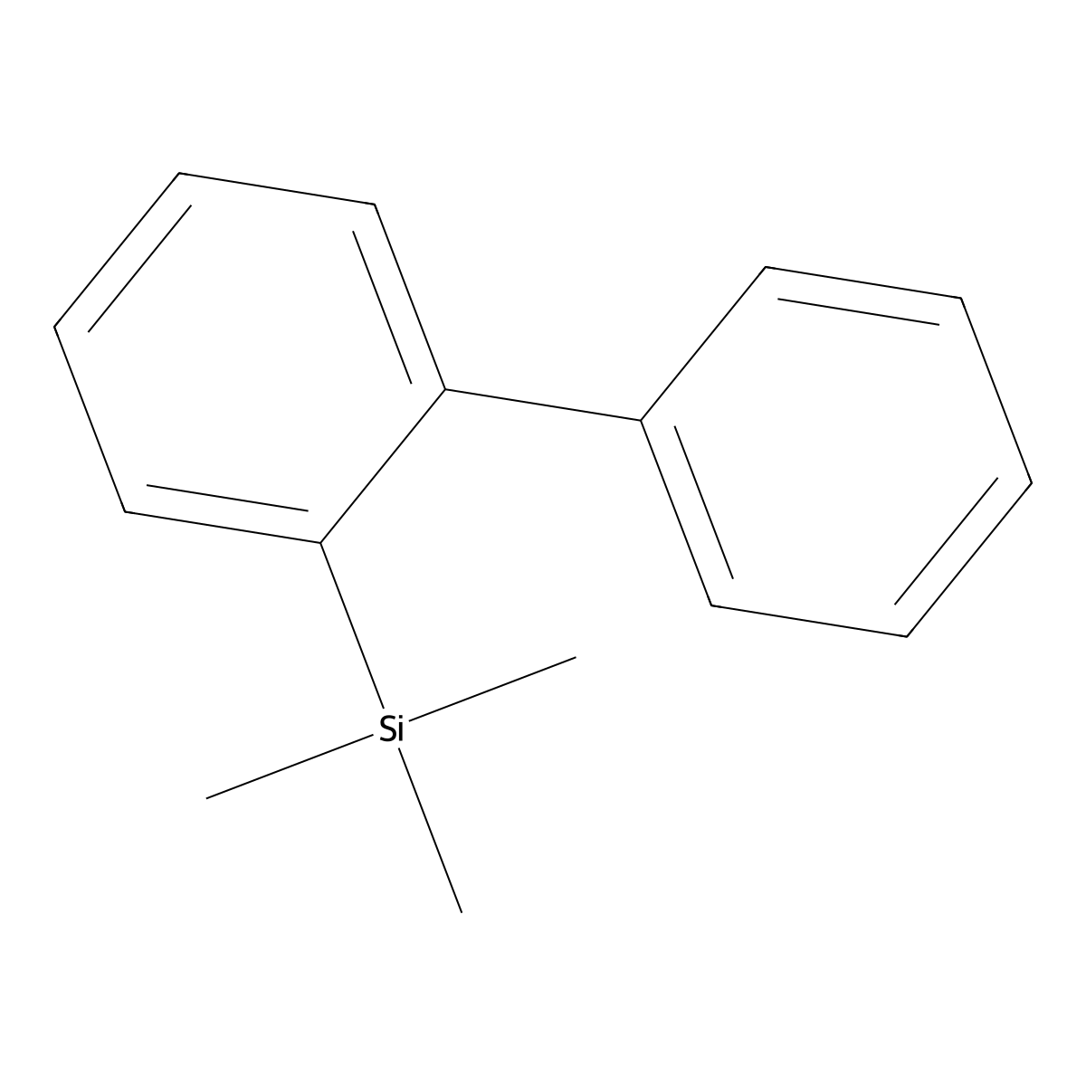 2-(Trimethylsilyl)biphenyl molecular structure, CAS 17049-39-7