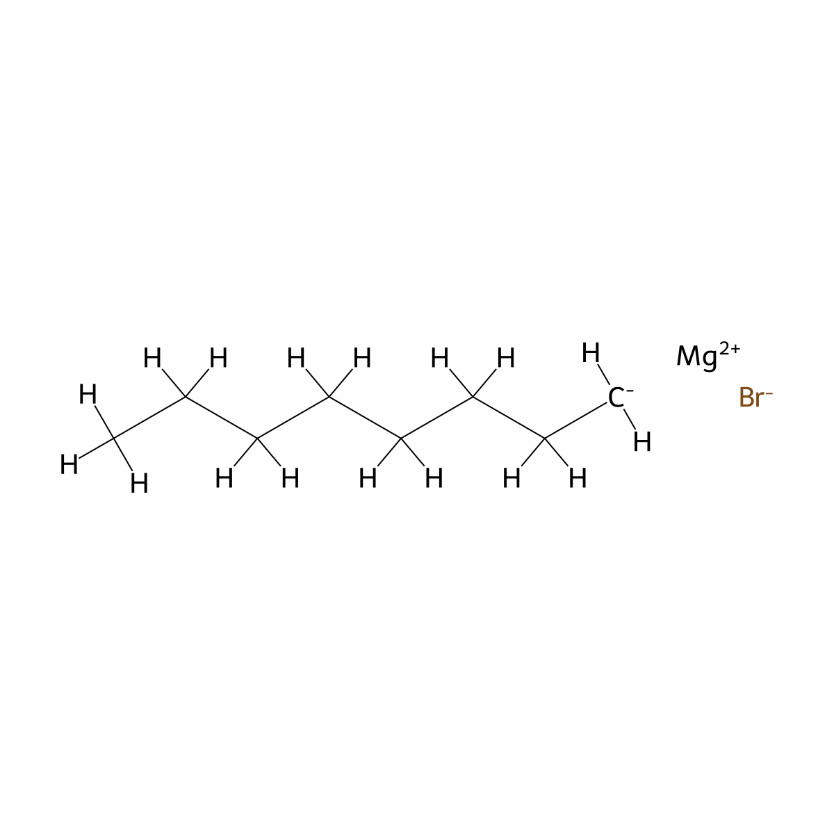 Magnesium, bromooctyl- molecular structure, CAS 17049-49-9