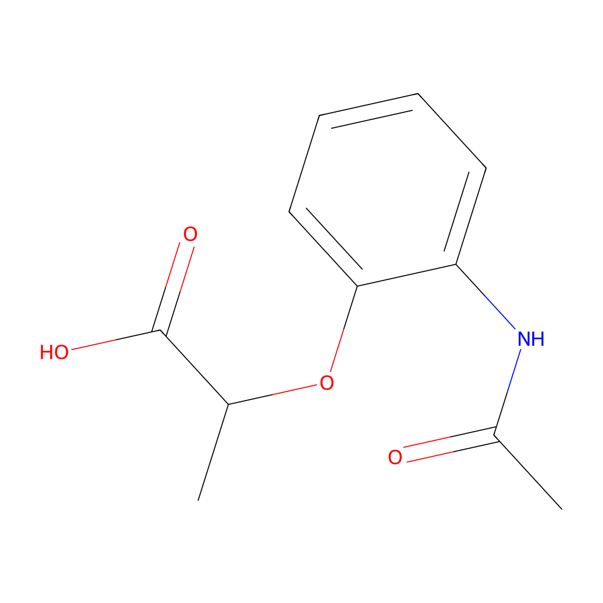 (2S)-2-(2-acetamidophenoxy)propanoicacid molecular structure, CAS 1704942-76-6