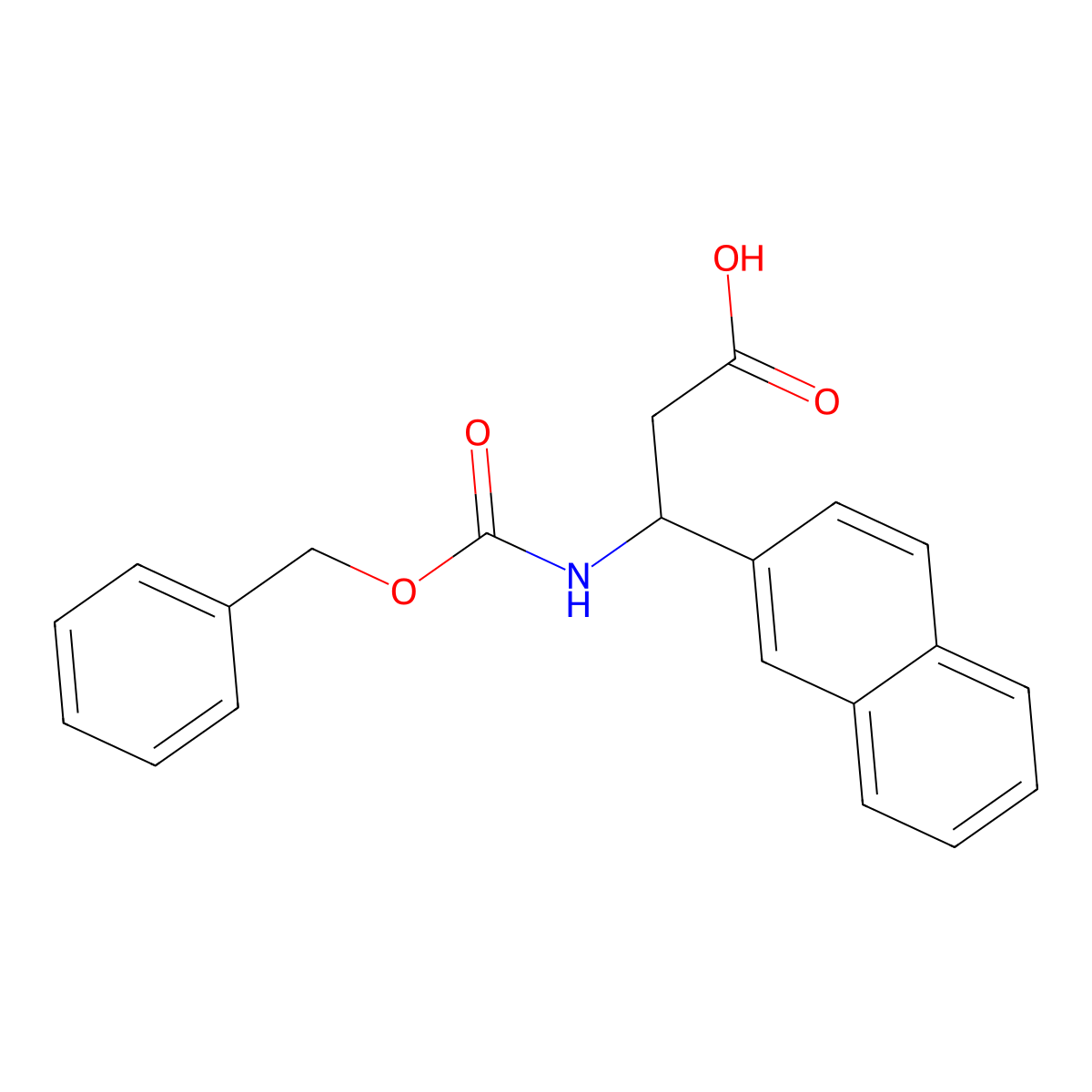 (3S)-3-{[(benzyloxy)carbonyl]amino}-3-(naphthalen-2-yl)propanoic acid molecular structure, CAS 1704950-68-4