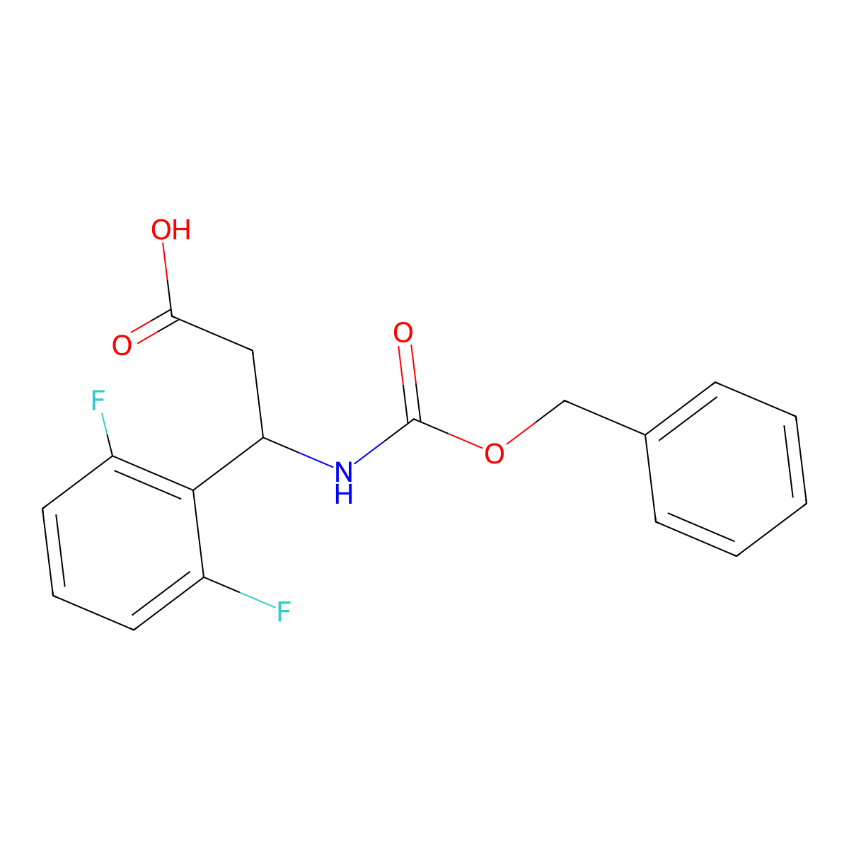 (3S)-3-{[(benzyloxy)carbonyl]amino}-3-(2,6-difluorophenyl)propanoic acid molecular structure, CAS 1704952-71-5