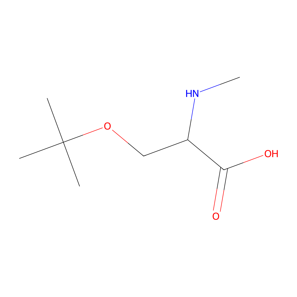 N-Me-D-Ser(tBu)-OH molecular structure, CAS 1704955-68-9