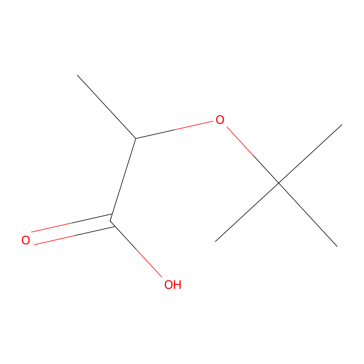 (2R)-2-(tert-butoxy)propanoic acid molecular structure, CAS 1704963-78-9