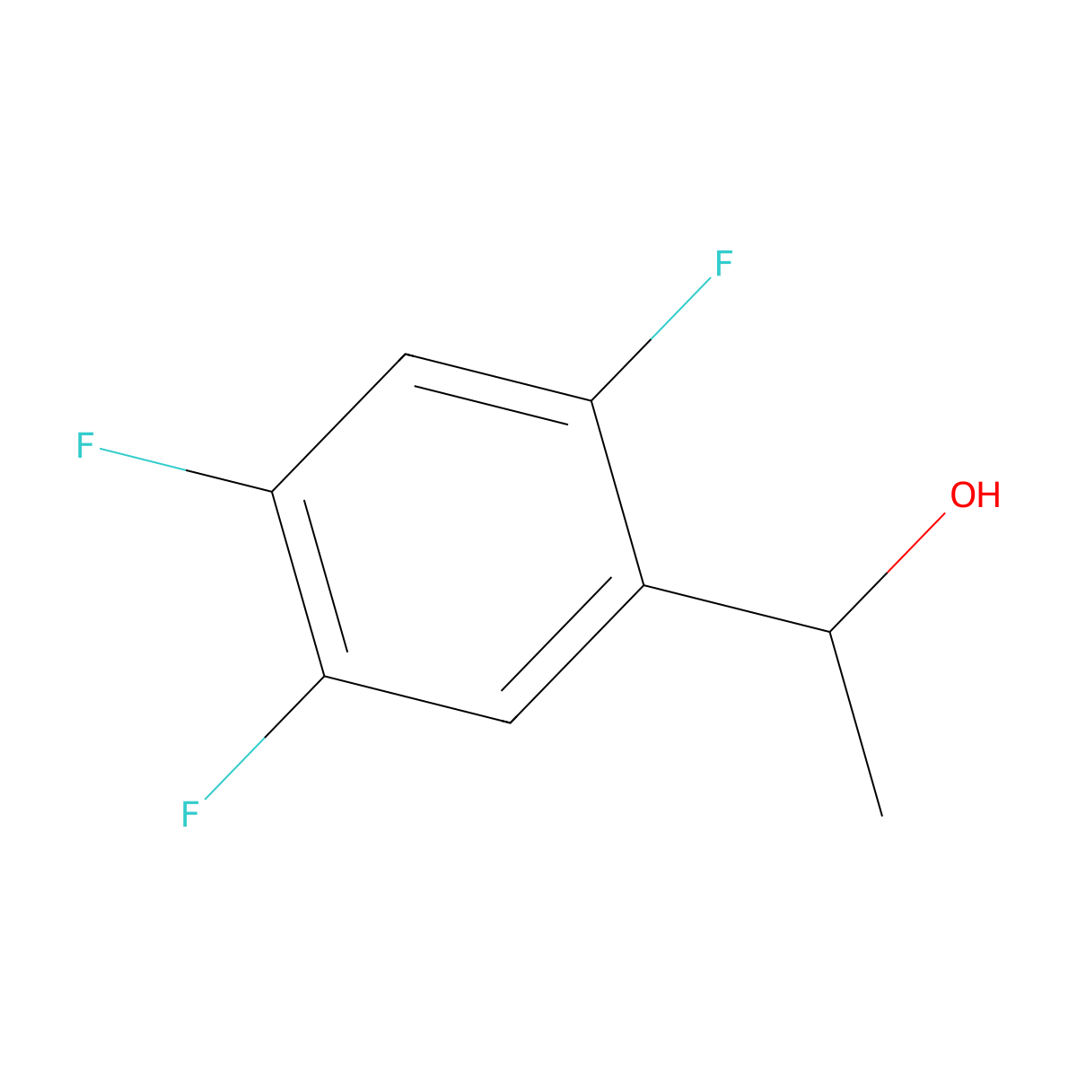 (1R)-1-(2,4,5-trifluorophenyl)ethan-1-ol molecular structure, CAS 1704979-15-6