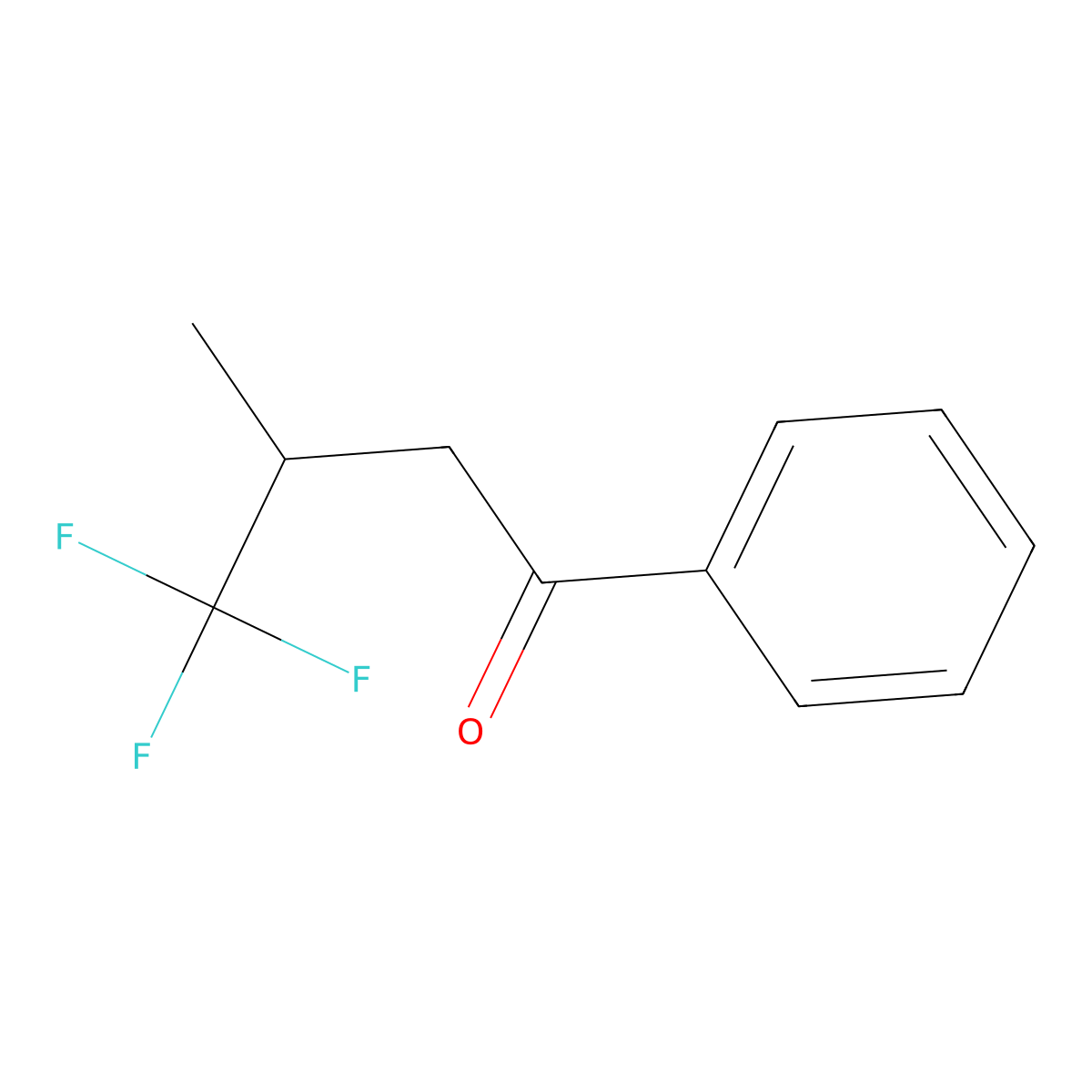 4,4,4-Trifluoro-3-methyl-1-phenylbutan-1-one molecular structure, CAS 1705-16-4