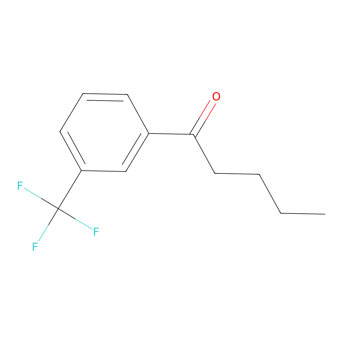 1-[3-(Trifluoromethyl)phenyl]-1-pentanone molecular structure, CAS 1705-17-5