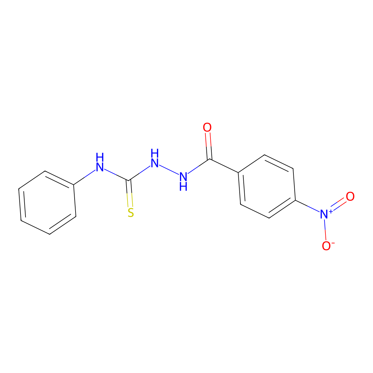 2-(4-nitrobenzoyl)-N-phenylhydrazinecarbothioamide molecular structure, CAS 17050-22-5