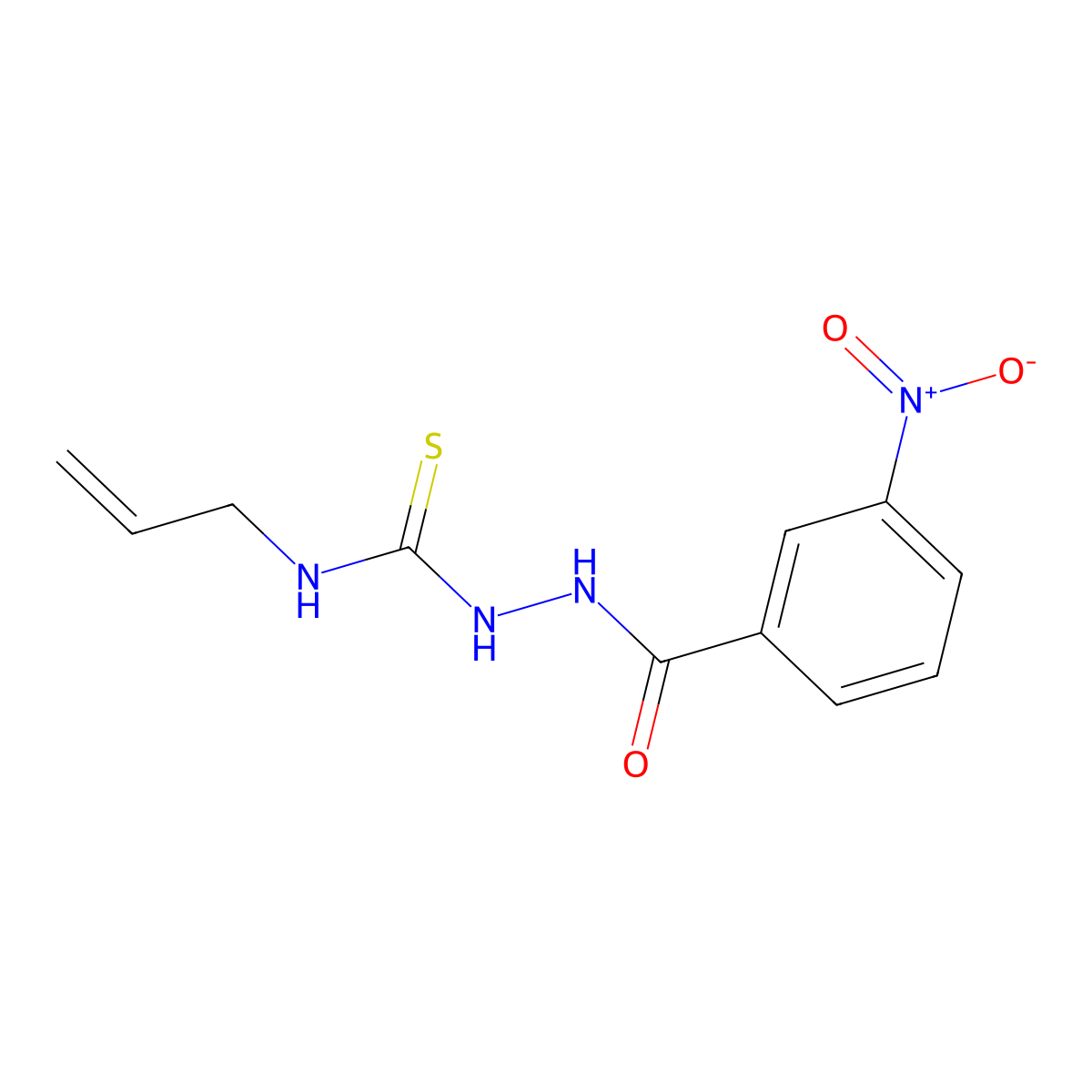 N-allyl-2-(3-nitrobenzoyl)hydrazinecarbothioamide molecular structure, CAS 17050-34-9
