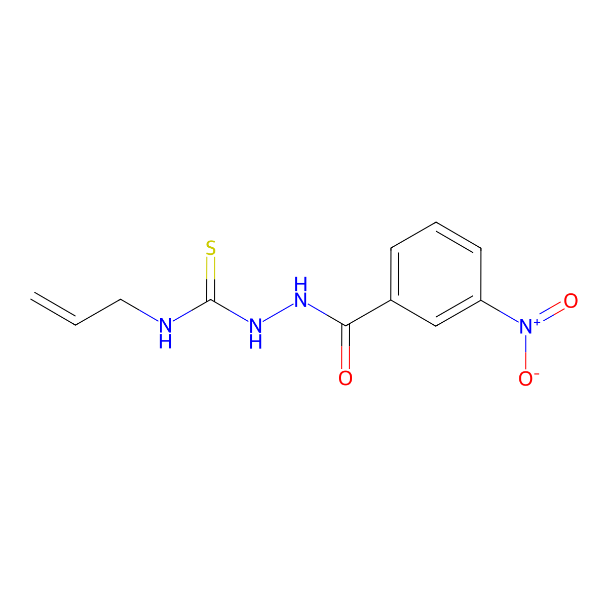 N-allyl-2-(3-nitrobenzoyl)hydrazinecarbothioamide molecular structure, CAS 17050-34-9