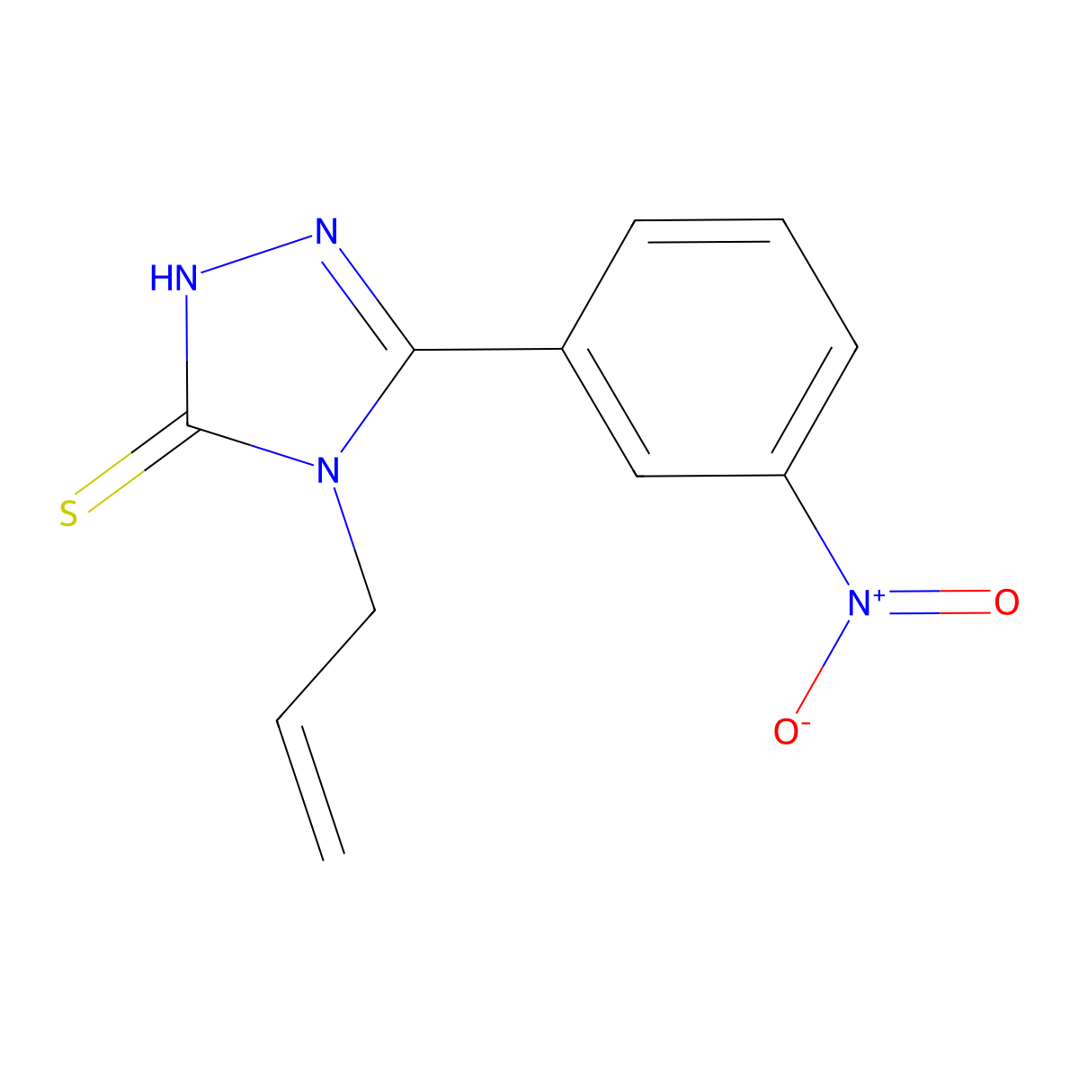 4-Allyl-5-(3-nitrophenyl)-4h-1,2,4-triazole-3-thiol molecular structure, CAS 17050-61-2