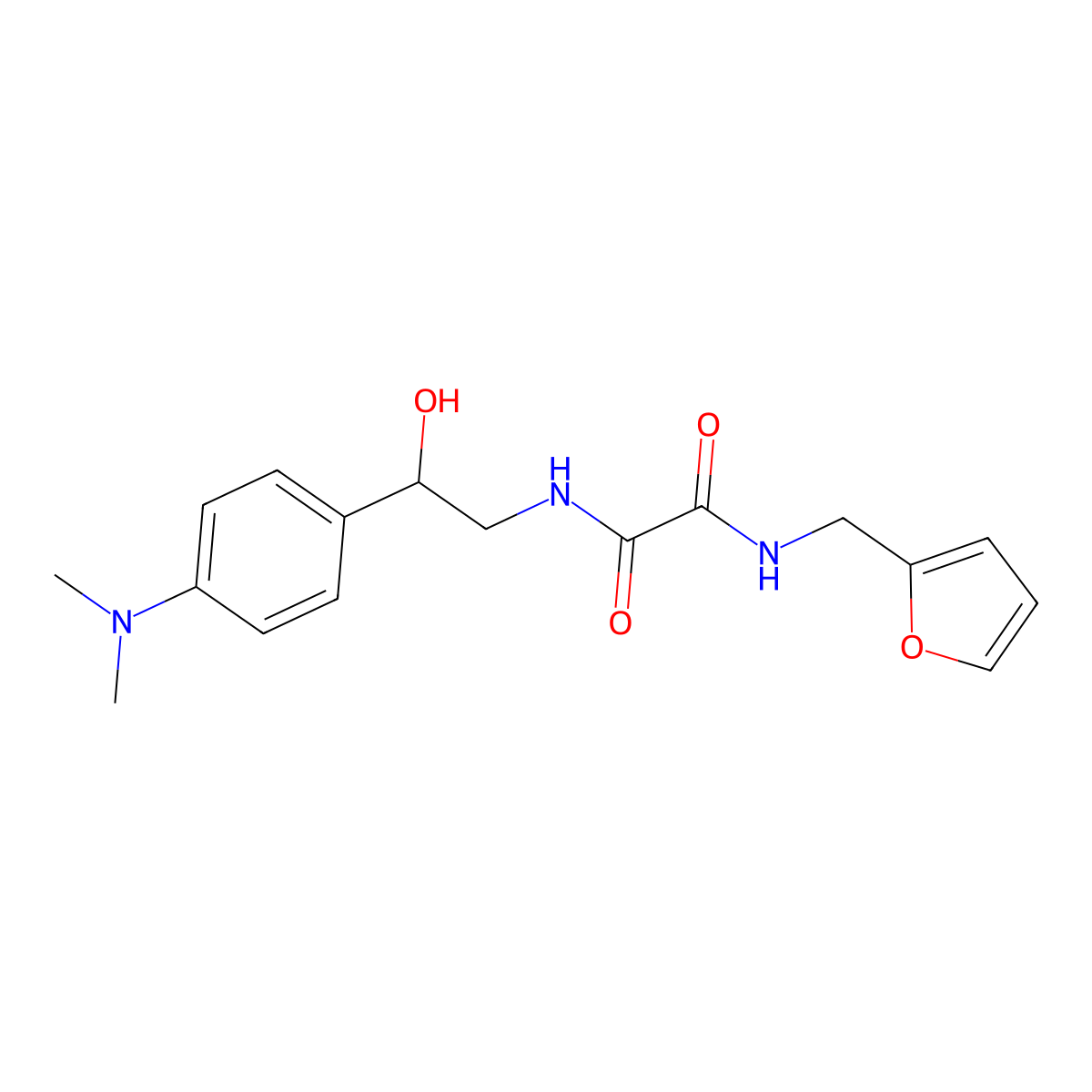 N1-(2-(4-(dimethylamino)phenyl)-2-hydroxyethyl)-N2-(furan-2-ylmethyl)oxalamide molecular structure, CAS 1705037-01-9