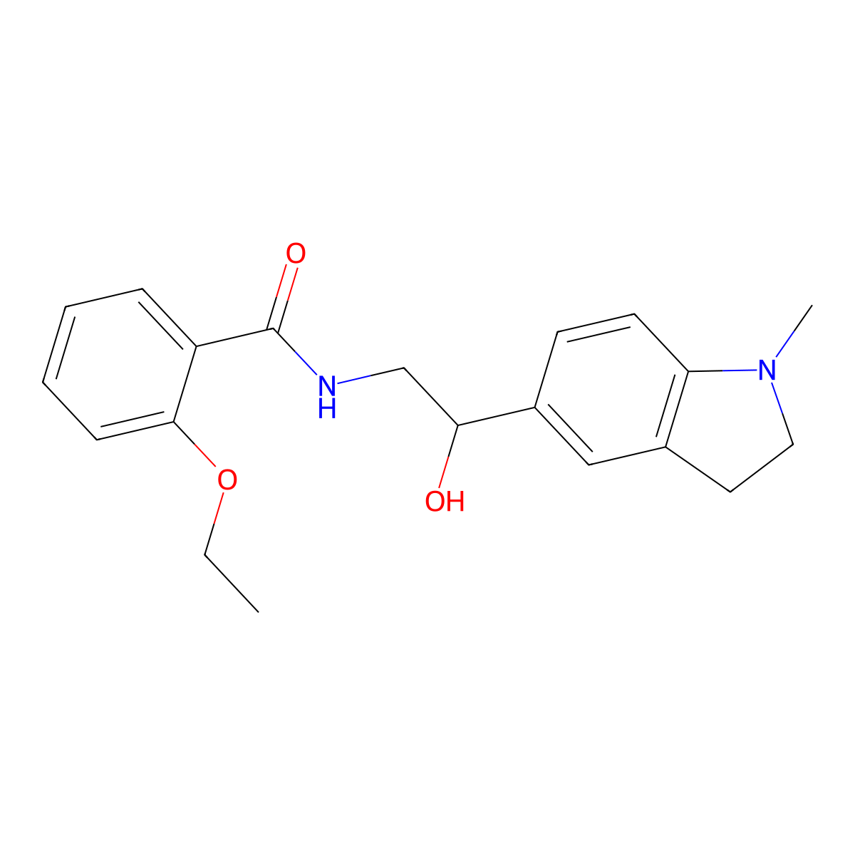 2-ethoxy-N-(2-hydroxy-2-(1-methylindolin-5-yl)ethyl)benzamide molecular structure, CAS 1705037-11-1