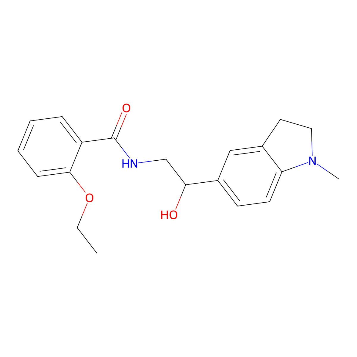 2-ethoxy-N-(2-hydroxy-2-(1-methylindolin-5-yl)ethyl)benzamide molecular structure, CAS 1705037-11-1