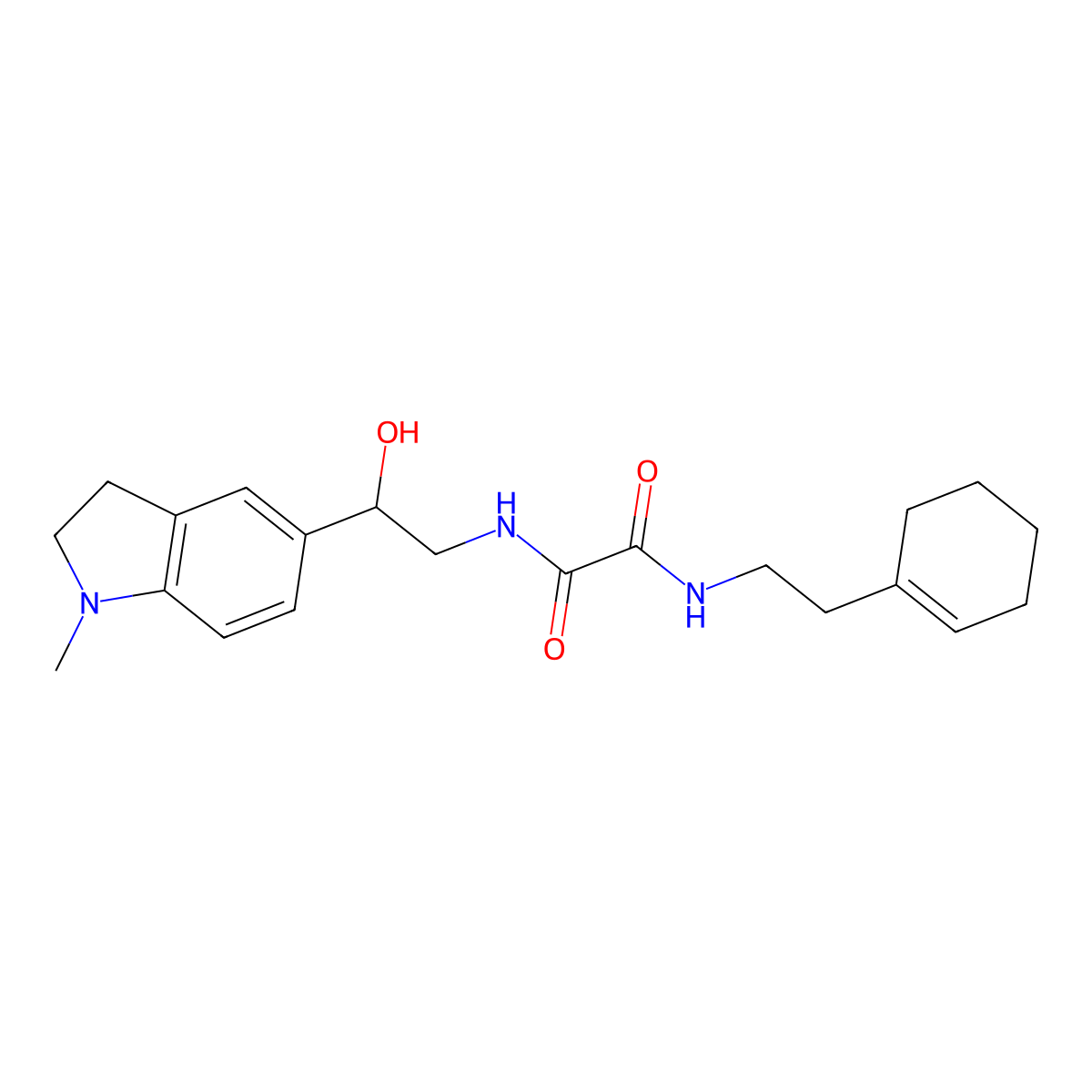 N1-(2-(cyclohex-1-en-1-yl)ethyl)-N2-(2-hydroxy-2-(1-methylindolin-5-yl)ethyl)oxalamide molecular structure, CAS 1705038-81-8